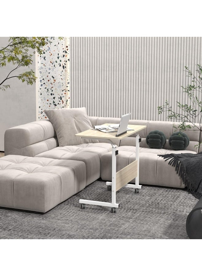 BLOOMING TIME Adjustable Portable Laptop Desk Bedside Computer Table White - Image 5